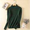 Luxuriously Soft Women Slim Elastic Knitted Half-turtleneck Cashmere Jumper Sweater