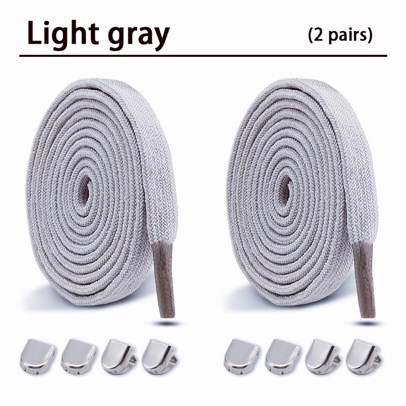 2Pair Double-layer elastic 8mm Flat Shoelace Shoes Accessories No Tie Shoe laces Quality Elastic Laces Sneakers Tennis Shoelaces