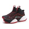 New LiNing Power 5 Non slip Lightweight Mid Top Basketball Shoes Men's Black Red ABAN045-4