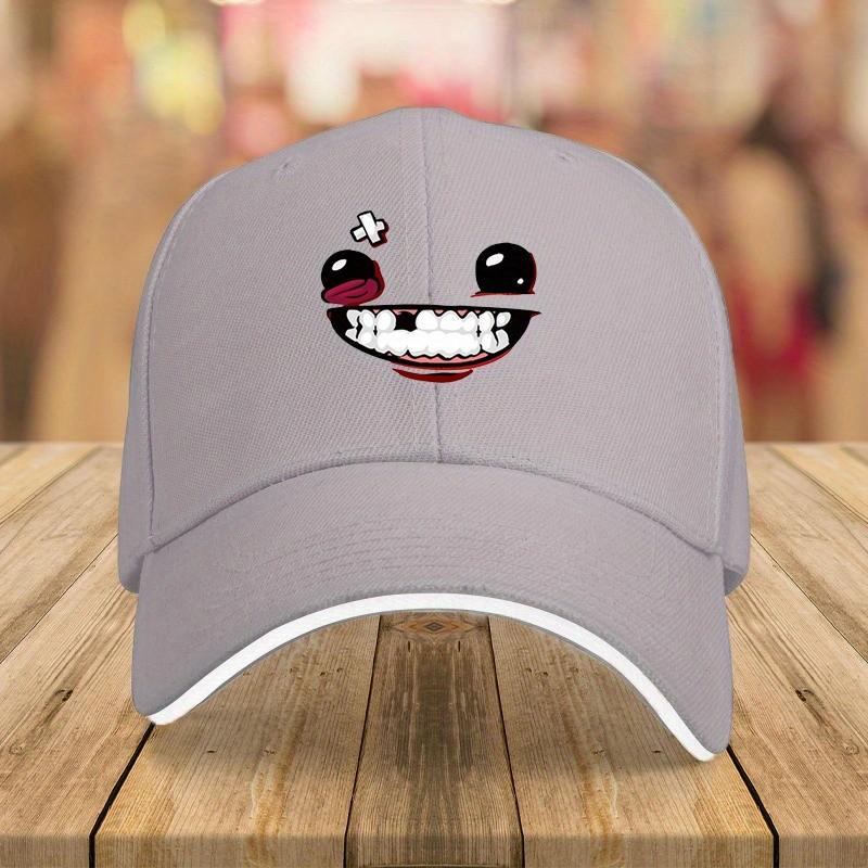 Funny Cracked Face Character Baseball Cap Adult Cotton Casual Outdoor Sports Adjustable Hat