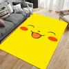 Cute Cartoon Face Yellow Carpet suitable as a non-slip mat for the living room or bedroom sofa