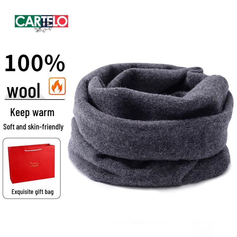 CARTELO Herren Halswärmer aus reiner Wolle
