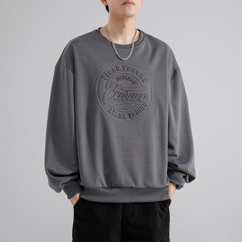Spring and Autumn New Men's Loose Casual Long Sleeve Sweatshirt