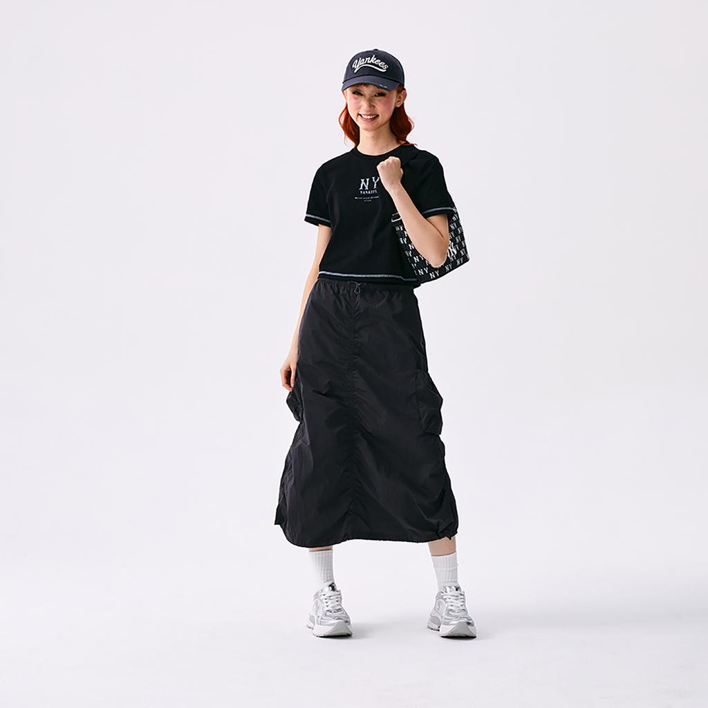 New MLB Basic Collection Basic Boston Red Sox SS25 Casual Long Skirt Women's Gray 3FSKB0553-43CGS