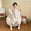 Girls Cotton Gauze Nightdress Sleeveless Sleepwear Cartoon Print Lightweight Home Dress Kids