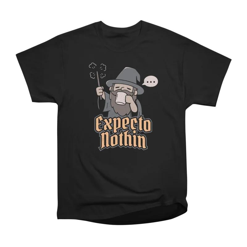 

Мужские повседневные рубашки с коротким рукавом EXPECTO NOTHIN Черные футболки Оверсайз футболки S чёрный