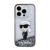 Karl Lagerfeld Klhcp15Llkknsk Iphone 15 Pro 6.1 Transparent Hardcase Liquid Glitter Ikonik