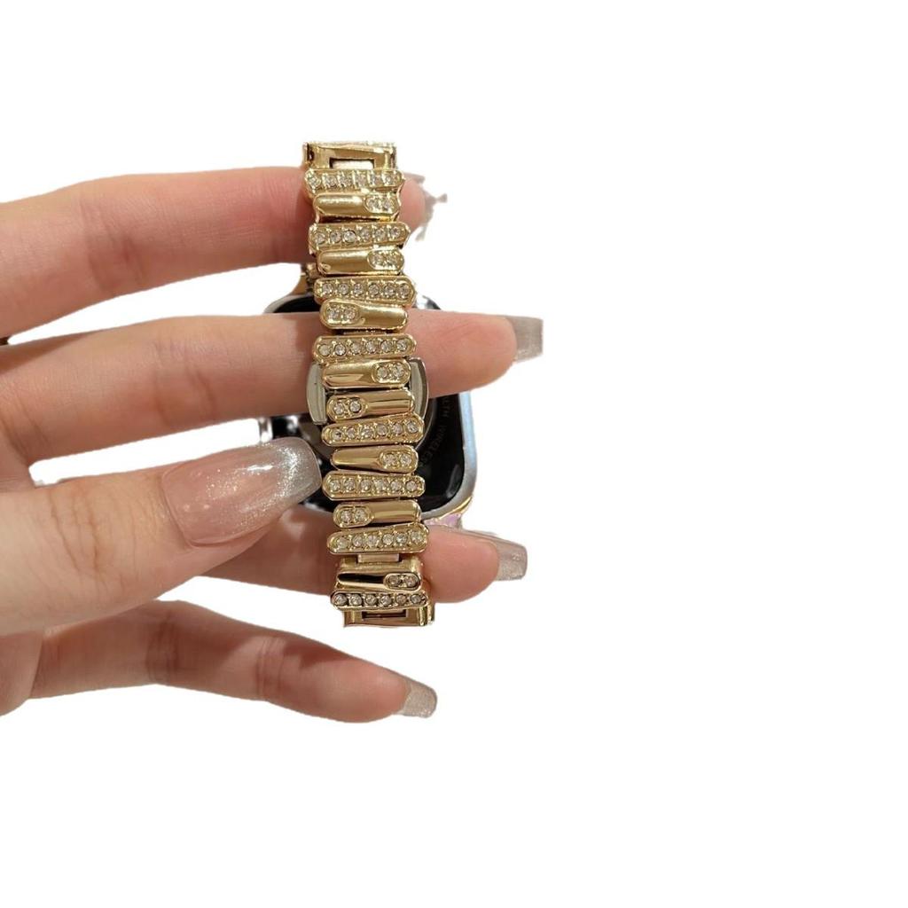 Elegant Rhinestone Metal Strap for Xiaomi Smart Band 9/8 & NFC - High-Grade Women's Bracelet.