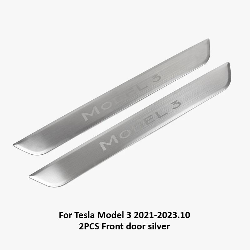 Stainless Steel Door Welcome Pedals for Tesla Model Y Juniper Model 3 2025+ Sill Protector Bars Cover Interior Car Accessories
