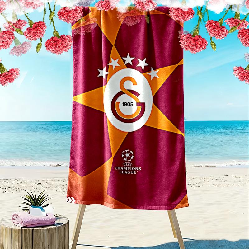 Asciugamano da Spiaggia Galatasaray SK Adatto per Viaggi, Attività all'Aperto, Piscine, Yoga, Surf, Campeggio, Escursionismo, Palestra