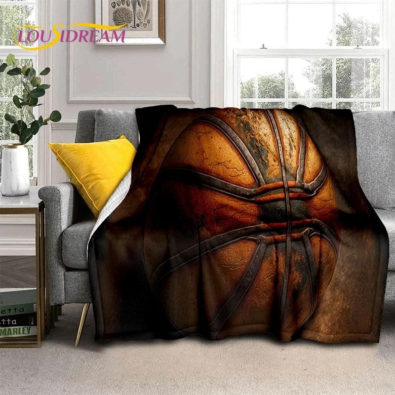 Latest Basketball Court Frame Soft Flannel Blanket for Beds Bedroom Sofa Picnic,Throw Blanket for Cover Outdoor Leisure Nap Gift