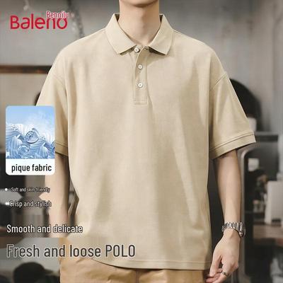 Baleno Men's Breathable Pique Solid Short Sleeve Polo Shirt
