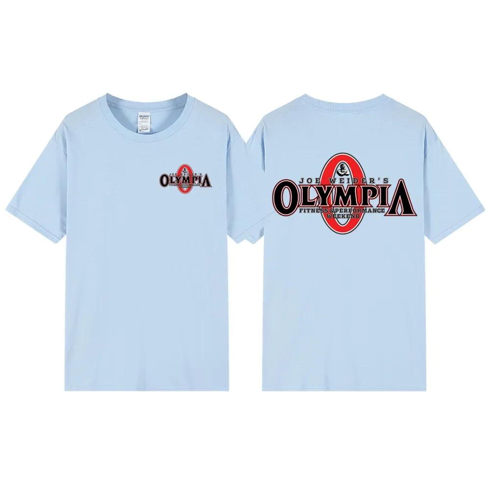 T-shirt da Uomo OLYMPIA Stampata in Puro Cotone Nuova Tendenza Estiva Hip Hop Street Sports Fitness Comoda T-shirt ad Alta Vendita da Uomo
