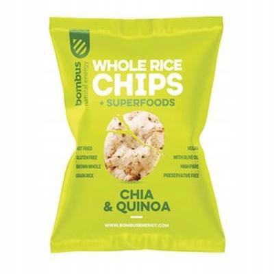 Celozrnné rýžové chipsy s chia a quinoou, bezlepkové, 60 g