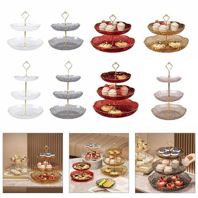 Space Saving Dessert and Snacks Holders Multilayer Cake Stand Plastic Dessert Display Stand for Durability and Styles