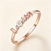 Yan Bai Elegant European-American Style Cubic Zirconia Love Ring - Versatile Women's Fashion Jewelry