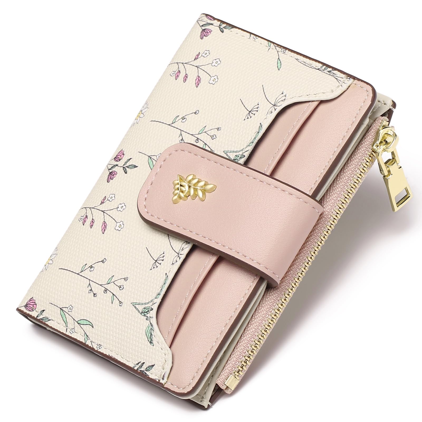

RNIEGA Women s Bifold Wallet, Compact and Lightweight, Wildflower Print, Coin Purse, Card Slots, Anti-Skimming, Stylish Floral Design