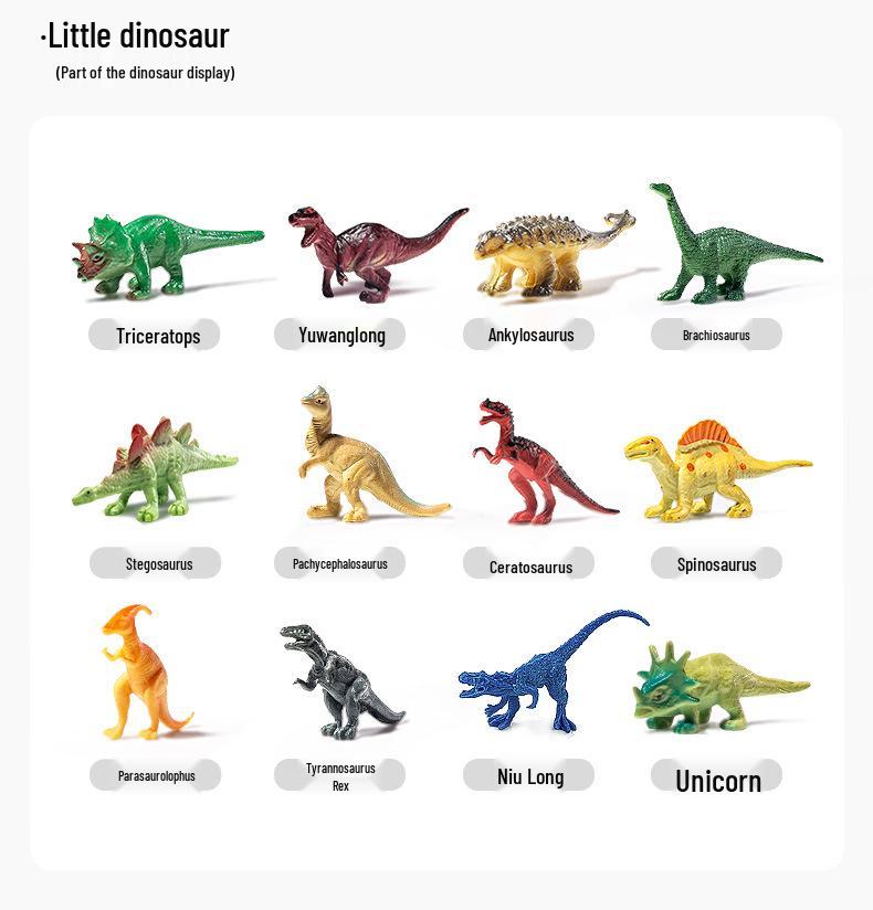 Dinosaur Toy Set: Tyrannosaurus & Triceratops Soft Rubber Figurines for Kids