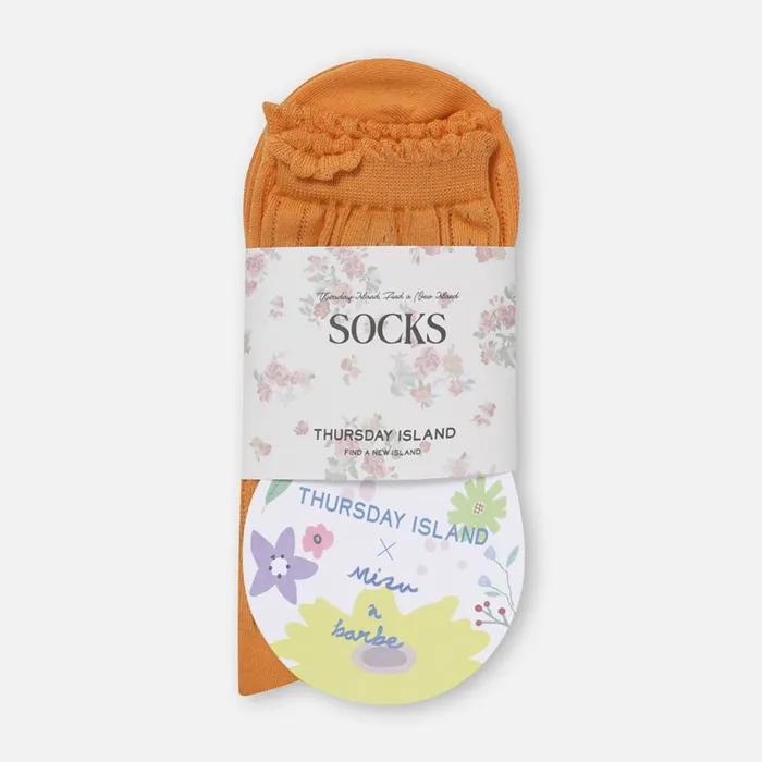 Misua Side Flower Socks_T264MSC274W