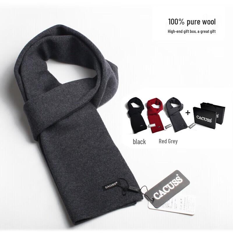 CACUSS Men's Pure Wool Scarf