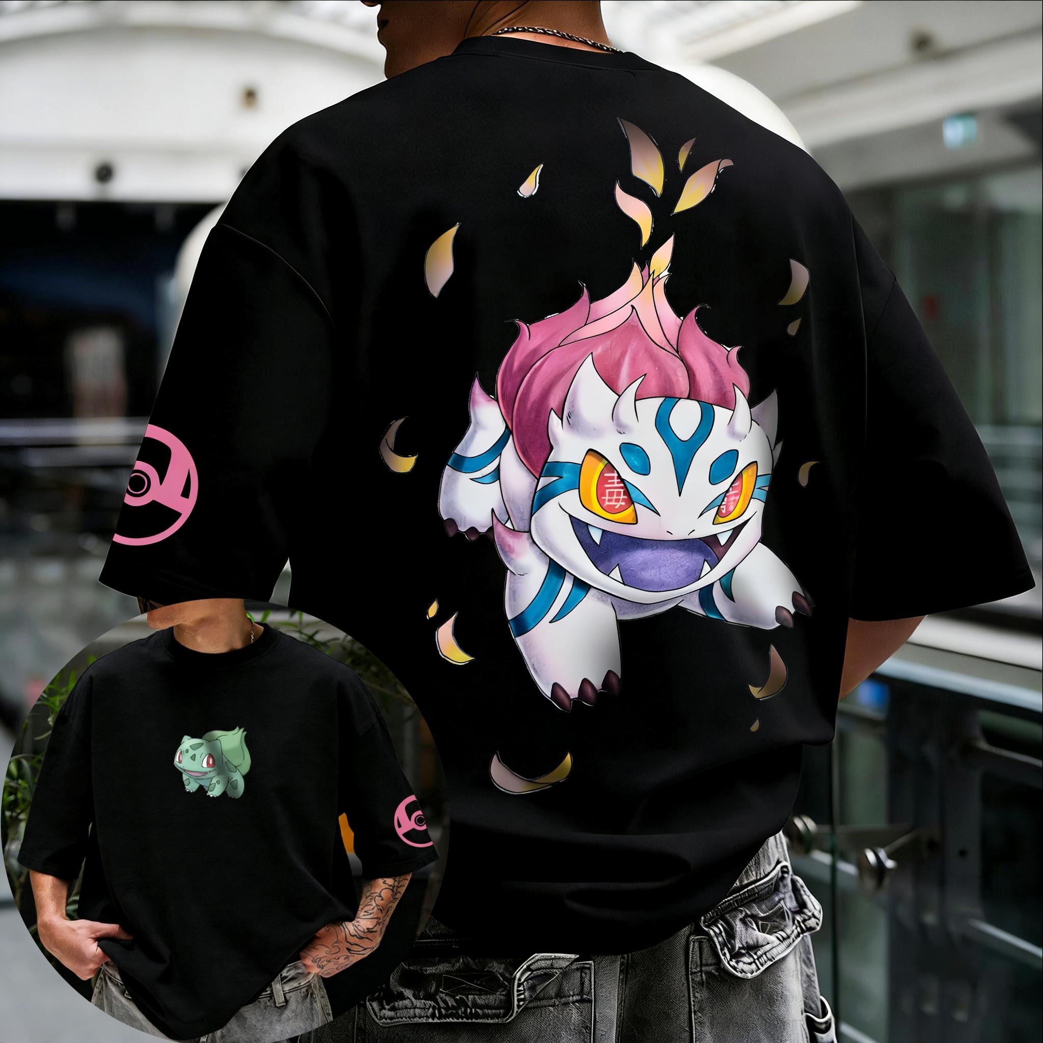 

Pokémon Anime Peripheral Clothes Classic Comic TShirt Short Sleeve Crew Neck 2026 Summer Mens and Womens Couples Sportswear S