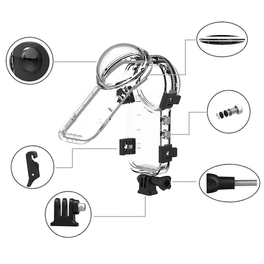 All-Invisible Dive Housing Case for Insta360 X5 50M Dive Waterproof Protect Case