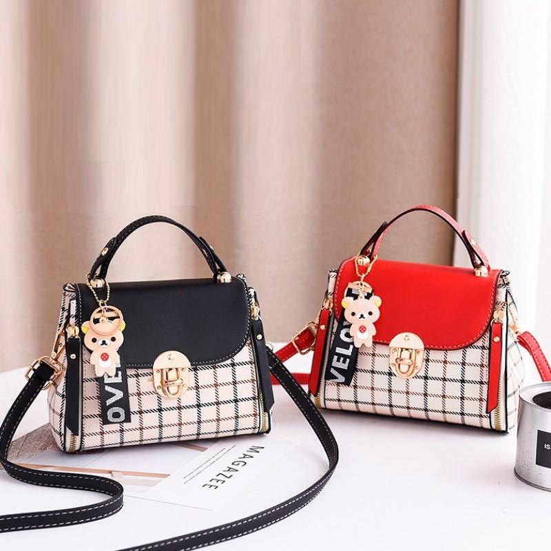 

Маленькая сумка через плечо, модная клетчатая женская сумка, корейская повседневная сумка на плечо