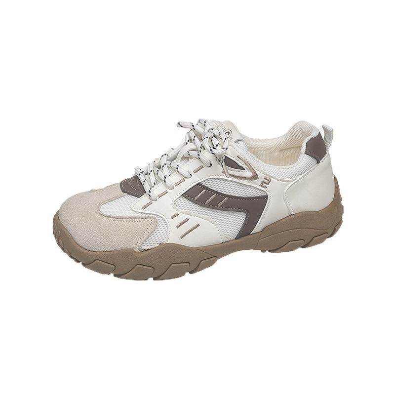 Thick bottom women's autumn new versatile fashion leisure sports color matching lace-up