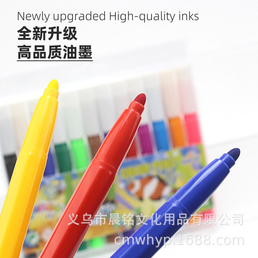 6 & 12 Color Anime Creation Watercolor Markers for Students - Art & Doodling Pens