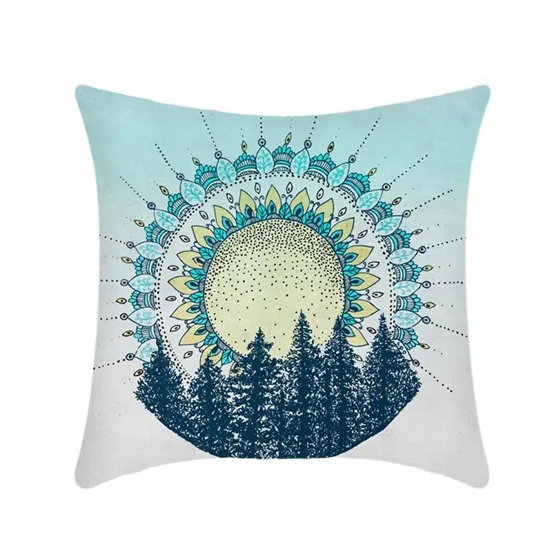 Office Sofa Cushion Cover Mandala Array Printed Luxury Home Decor Cushion Cover