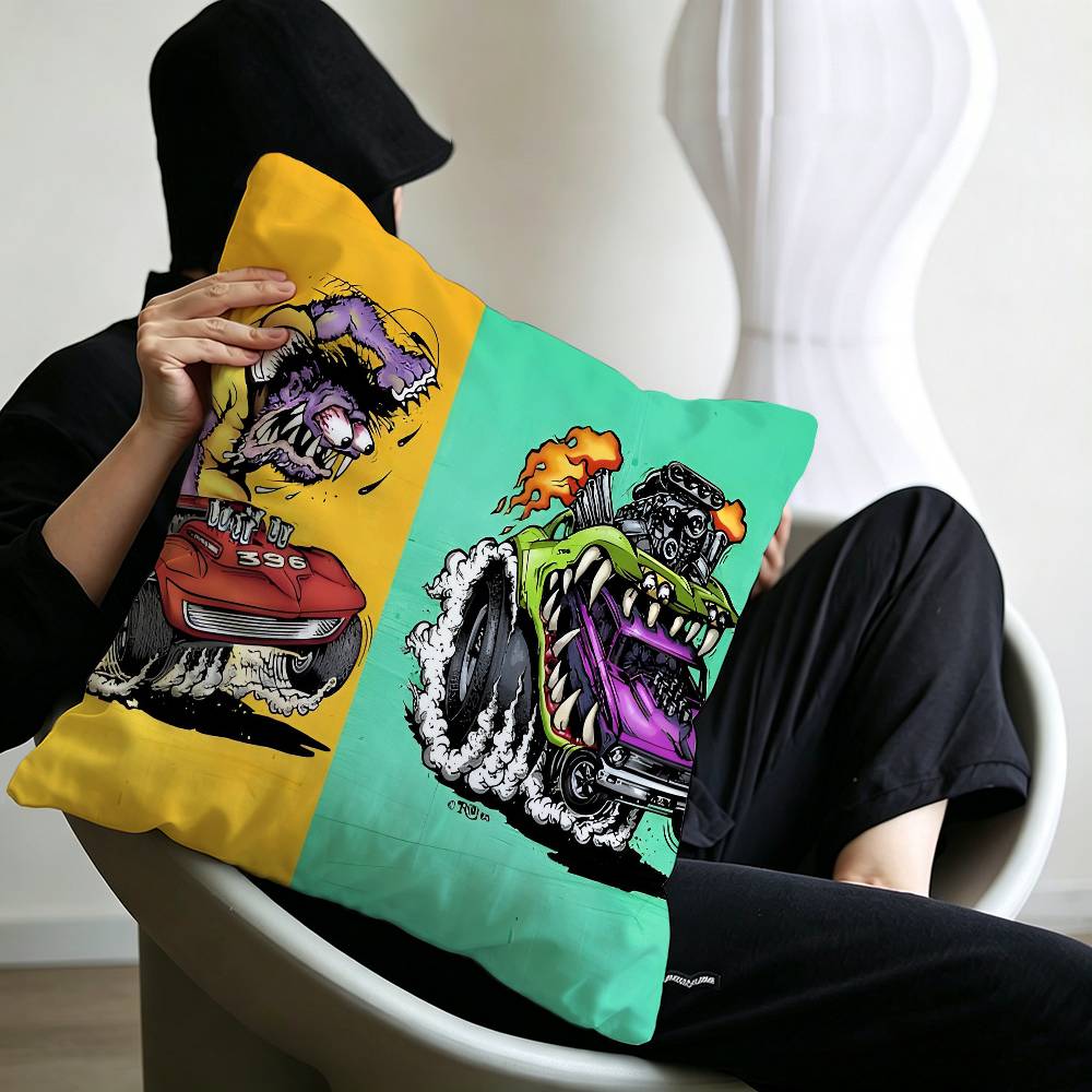 Cartoon Rat Fink pillow cover sofa cushion cover home room decoration children gift