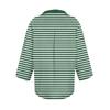 Womens Tops 3/4 Tiered Bell Sleeve V Neck Stripes Printed  Blouses Work Tunic Shirts