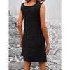 Women's Emperament Commuting Solid Color Loose Dress Faashion Sleeveless Dress