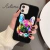 Cute French Bulldog Boston Terrier Phone Case for iPhone 17 Air 15 16 11 12 13 14 Pro Max Plus Cover coque Fundas