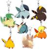 Cartoon Flareon Glaceon Umbreon Jolteon Espeon Sylveon Acrylic Keychain Accessories Kawaii Girls Boy Backpack Charm Ornament Toy