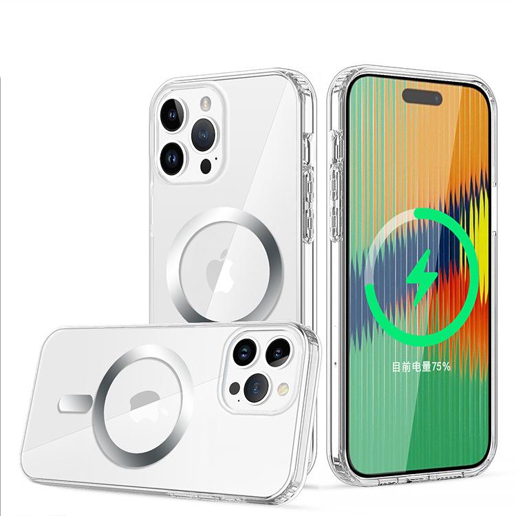 

New for Apple for IP15 Series Magnetic IMD Wireless Charging Powerful Electroplating Ring Models All Anti-Fall For iPhone15