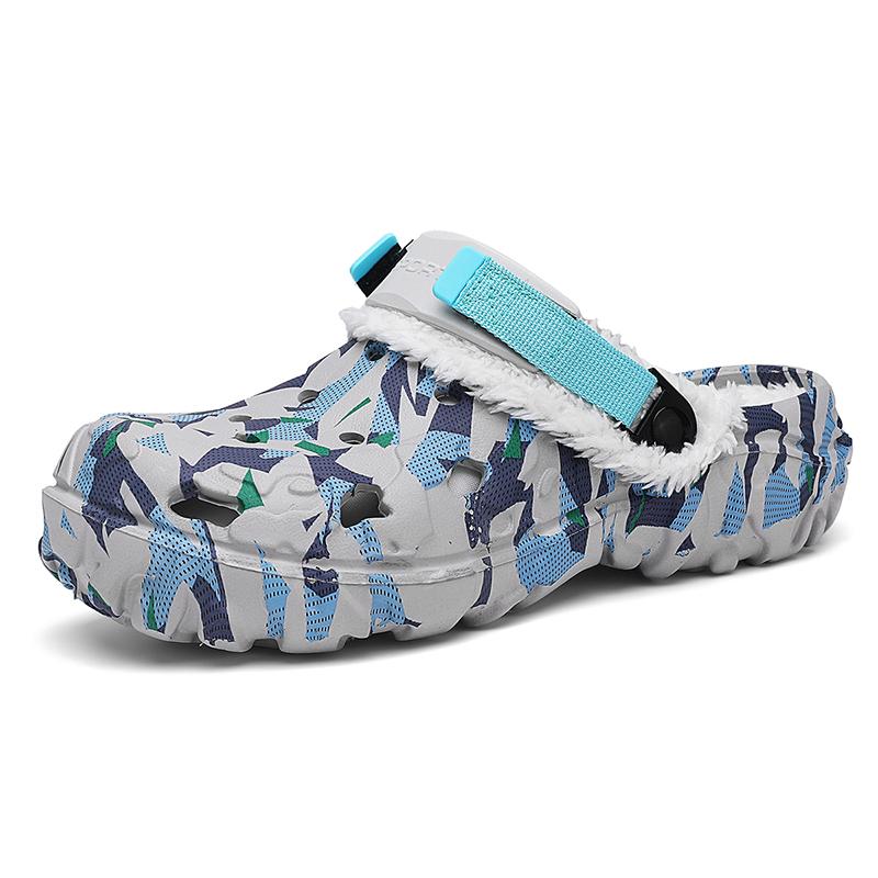 Fashion Winter Slippers Men outdoor Warm Shoes Non Slip Cotton Casual Clogs Slip on House Floor Slippers for Men
