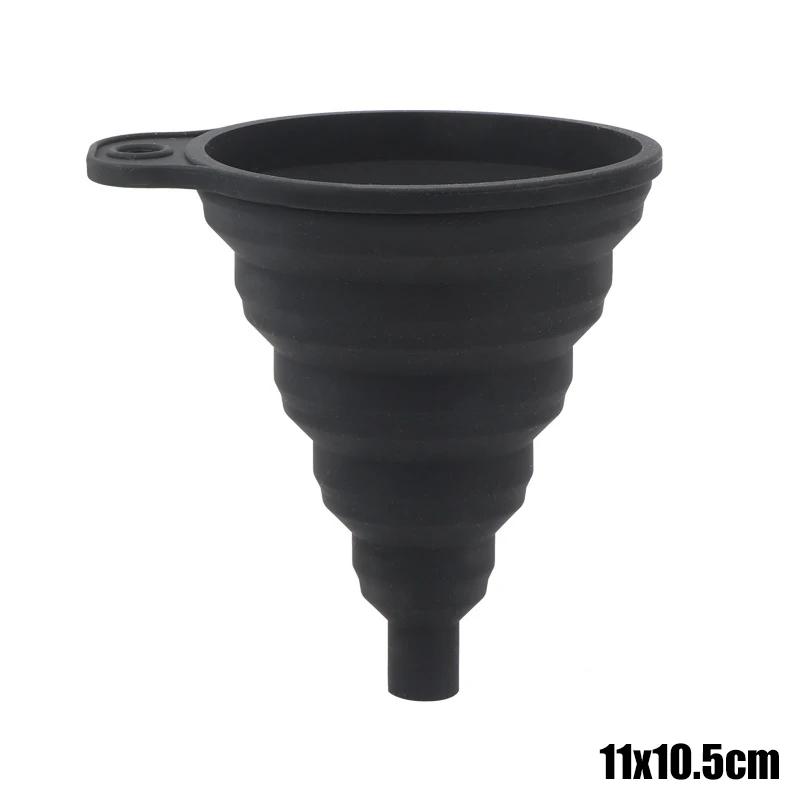 Collapsible Silicone Car Engine Funnel Foldable Liquid Funnel Washer Fluid Change Portable Auto Engine Oil Petrol Change Funnels