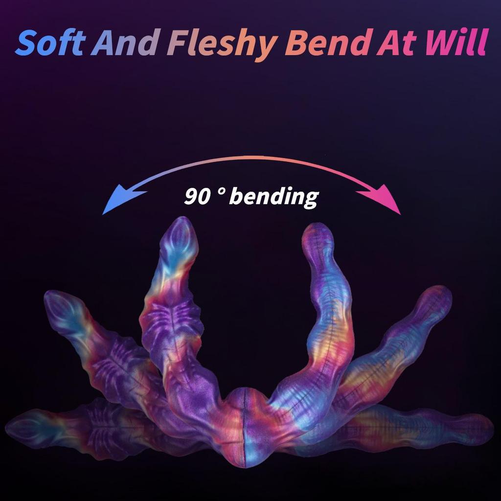 Silikon Doppelkopf Dildo: Dickes, super langes, realistisches Tierdesign Anal-Masturbationstoy