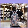 Trendy Nylon Casual Backpack For High School And College Students Cute Cartoon Pattern