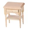 1:12 Scale Bedside Table For Doll House Bedroom Display Unfinished Miniature Wood Doll House Nightstand for Painting