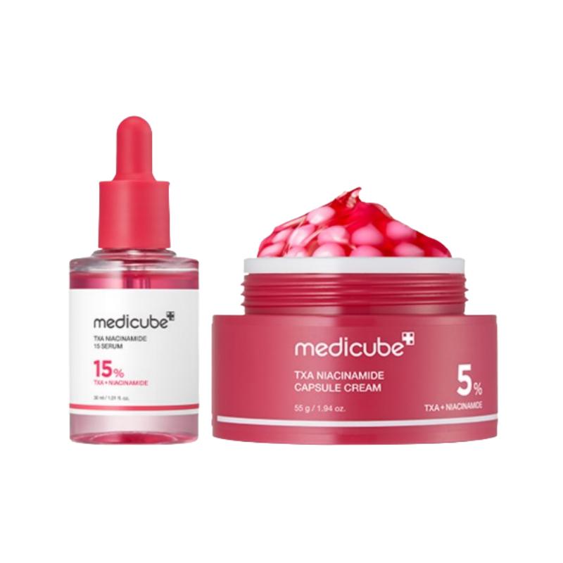 Medicube TXA Niacinamide Pink Toning Set Sérum 30ml + Crème Capsule 55g