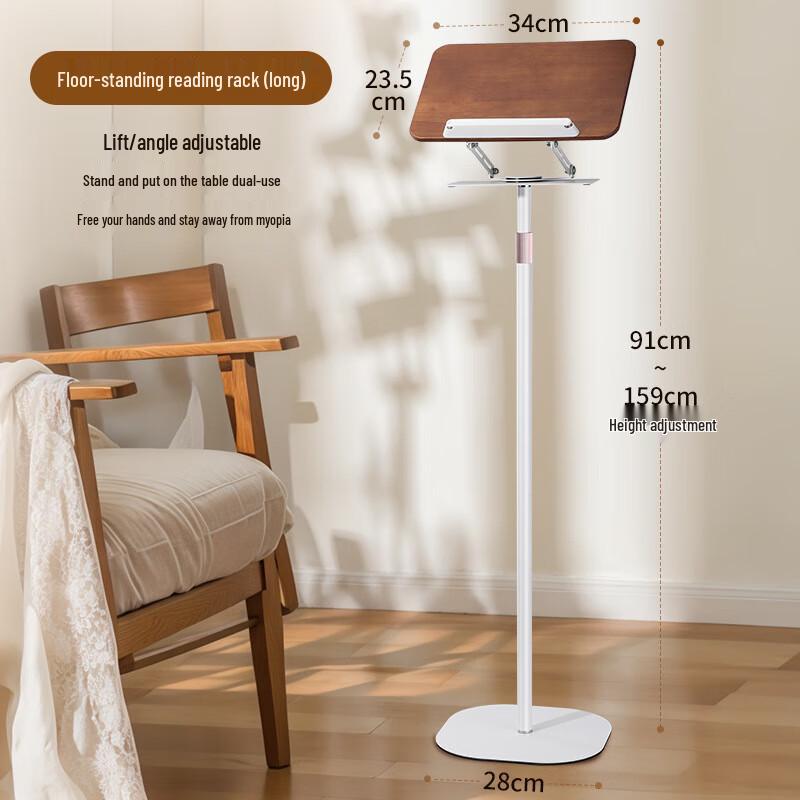 

Height-Adjustable Laptop & Reading Standing Desk Converter