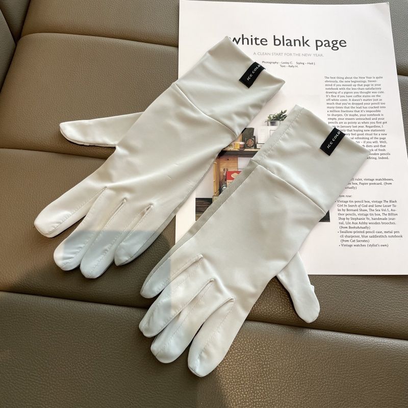 

Sun Protection Gloves Women UV Protection Driving Driver Special Open Finger Sun Protection Ice Silk Summer Thin Riding Electric Car Side light gray