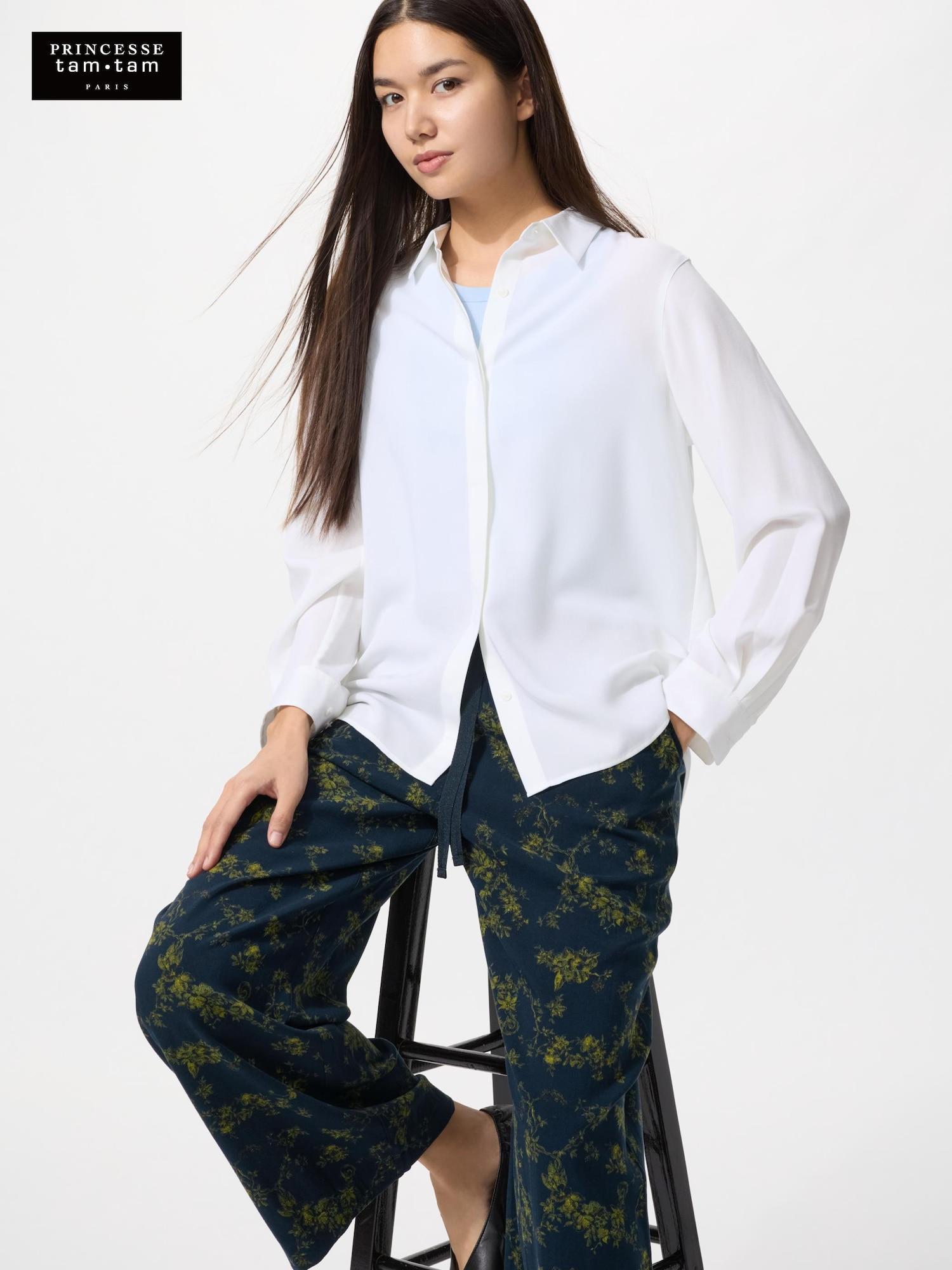 Длинные брюки Uniqlo Japan Rayon Print 68 BLUE/S
