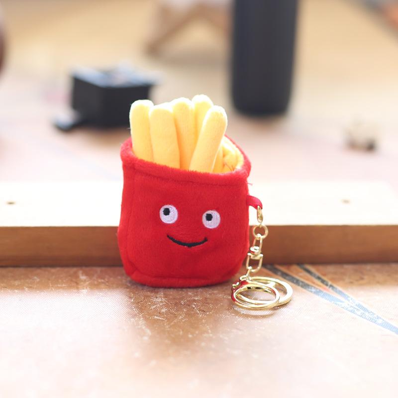 

Милая милая фри маленькая подвеска плюшевая игрушка кукла школьный рюкзак студент сумка подвесное украшение брелок кукла кукла 11 cm