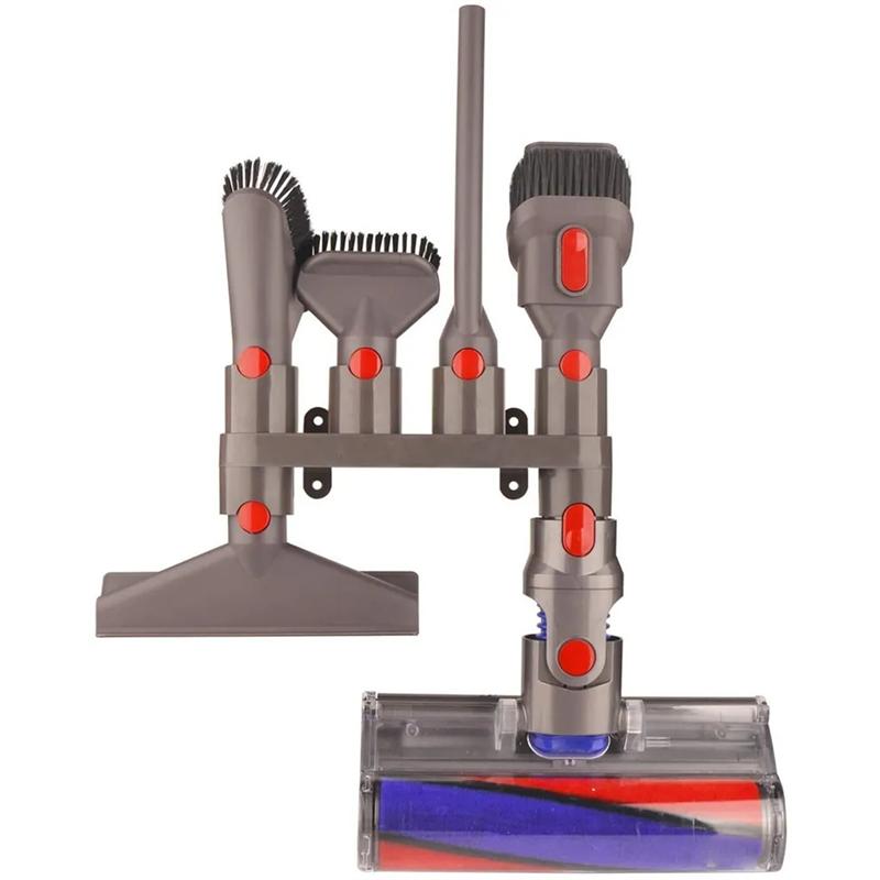 A02V-Wall Mount Storage Rack With Pylons Brushes Hanger Nozzle Bracket For Dyson V7 V8 V10 V11 V12 V15 Vacuum Cleaner Spare Part
