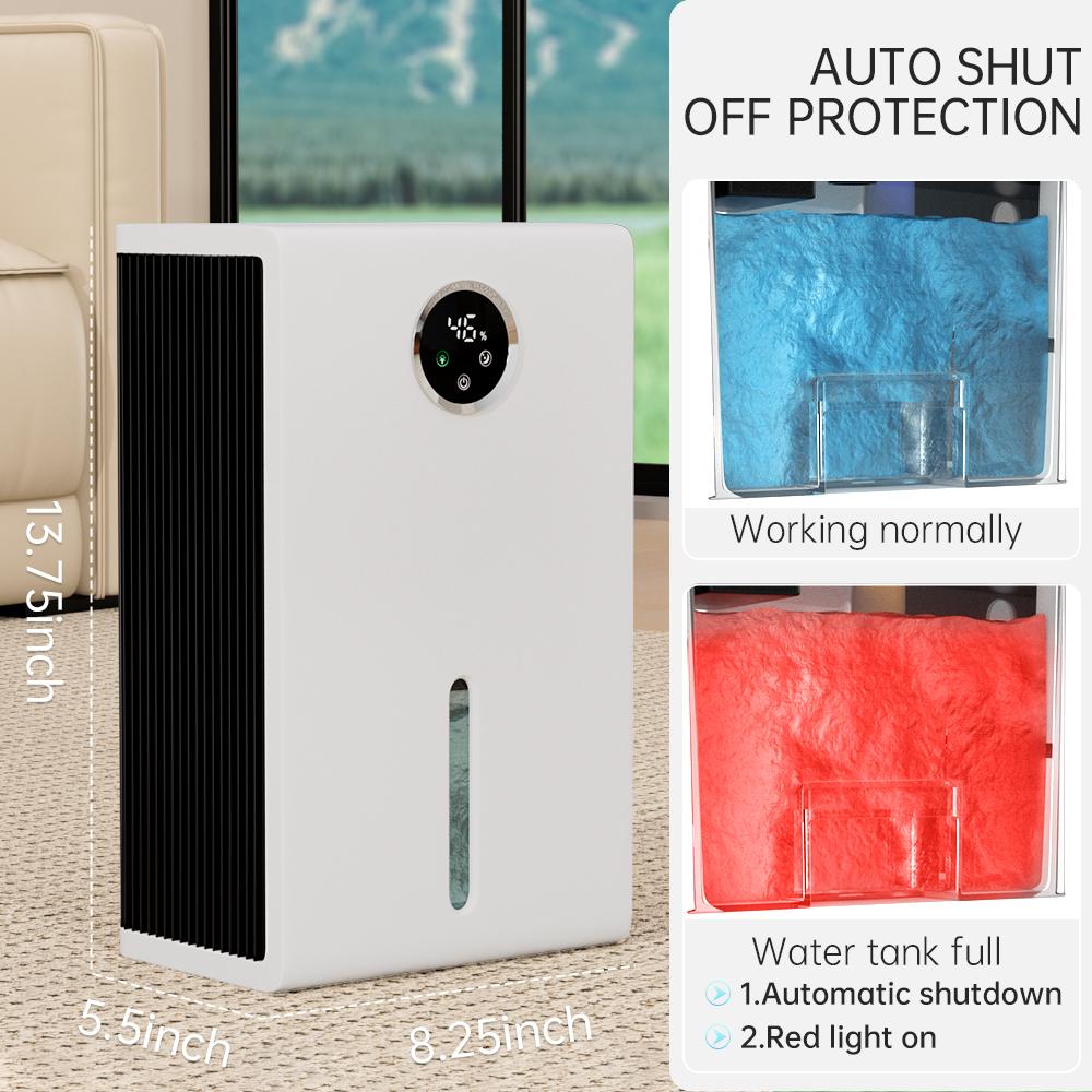 Dehumidifier for Home, 120 Oz Water Tank with 7 Colors LED Light and Touch Screen 1,000 Sq. Ft Coverage Area
