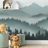 Fun-L037 Misty Forest Bedroom Living Room Home Background Wall Landscaping Decorative Wall Stickers