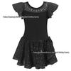 Girls' Cotton Ballet Dress - Short-Sleeved Sequin Skirt for Spring & Summer Dance